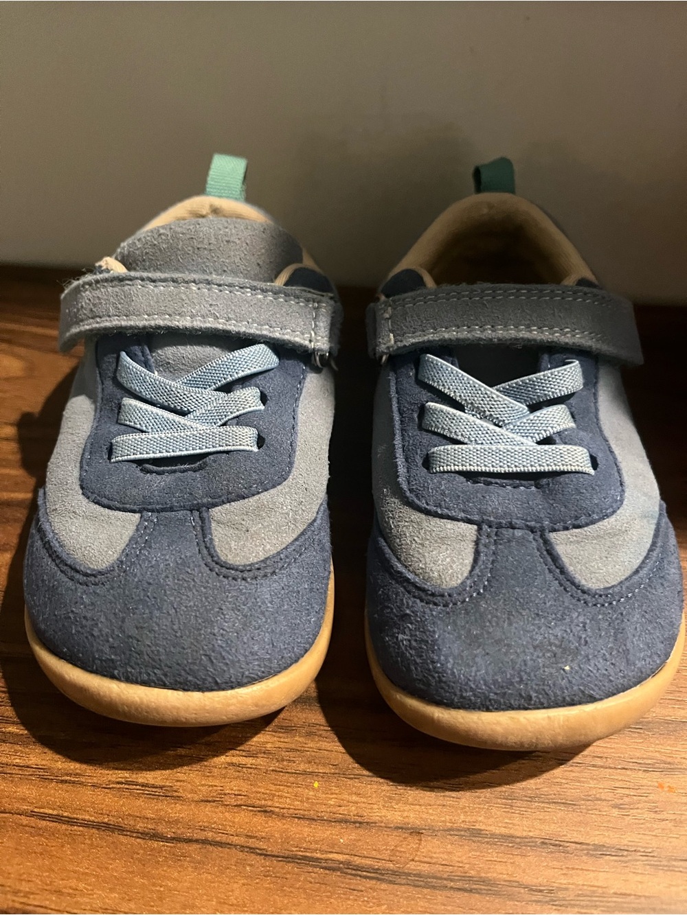 Ten Little Blue Suede retro sneakers Toddler Size 9